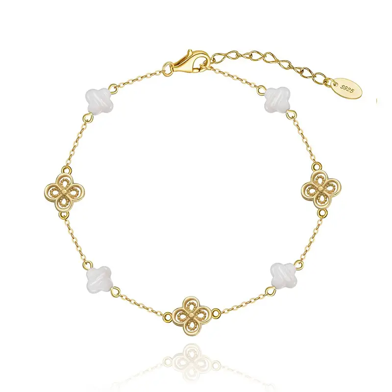 925 Sterling Silver Flower Bracelet | Minimalist Style