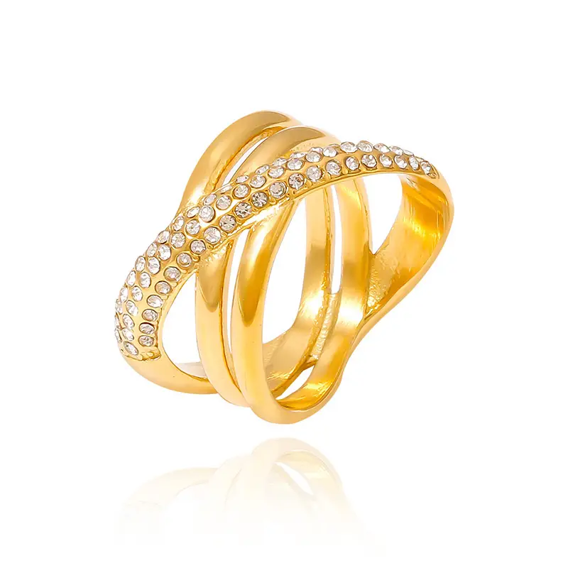 Pavé Crossover Ring