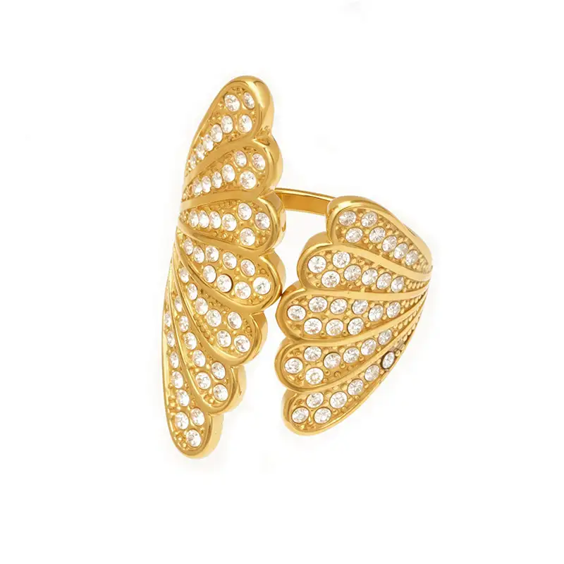 abstract winding gold ring