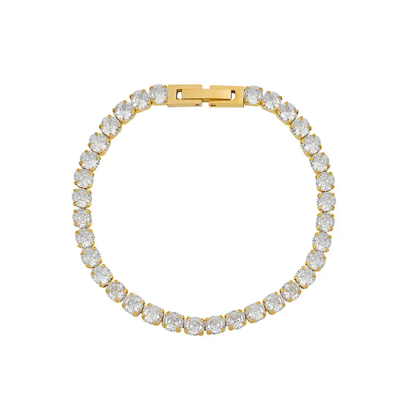 classic zircon chain bracelet