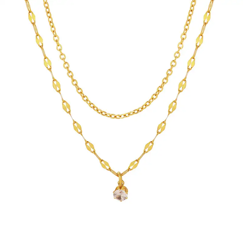 double beaded crystal necklace