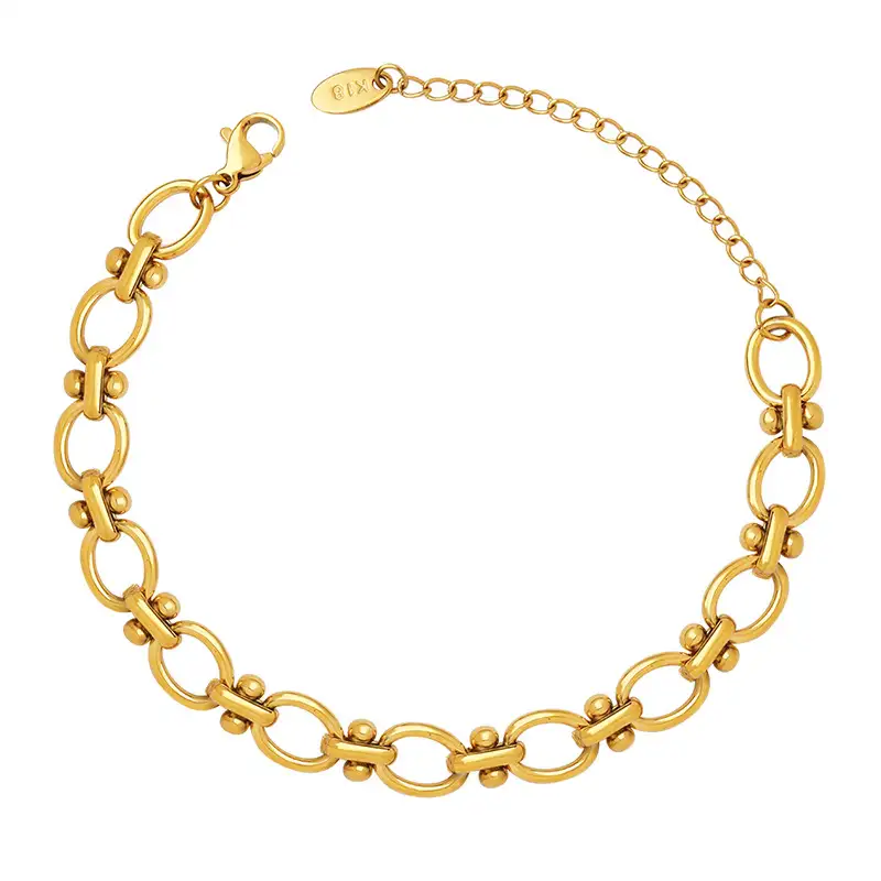 mixed chain gold bracelet