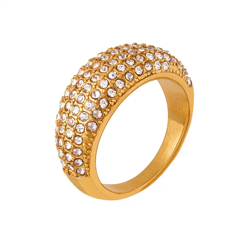 pave crystal dome ring