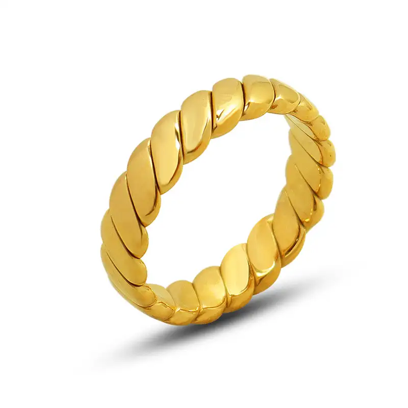 twisted rope gold ring