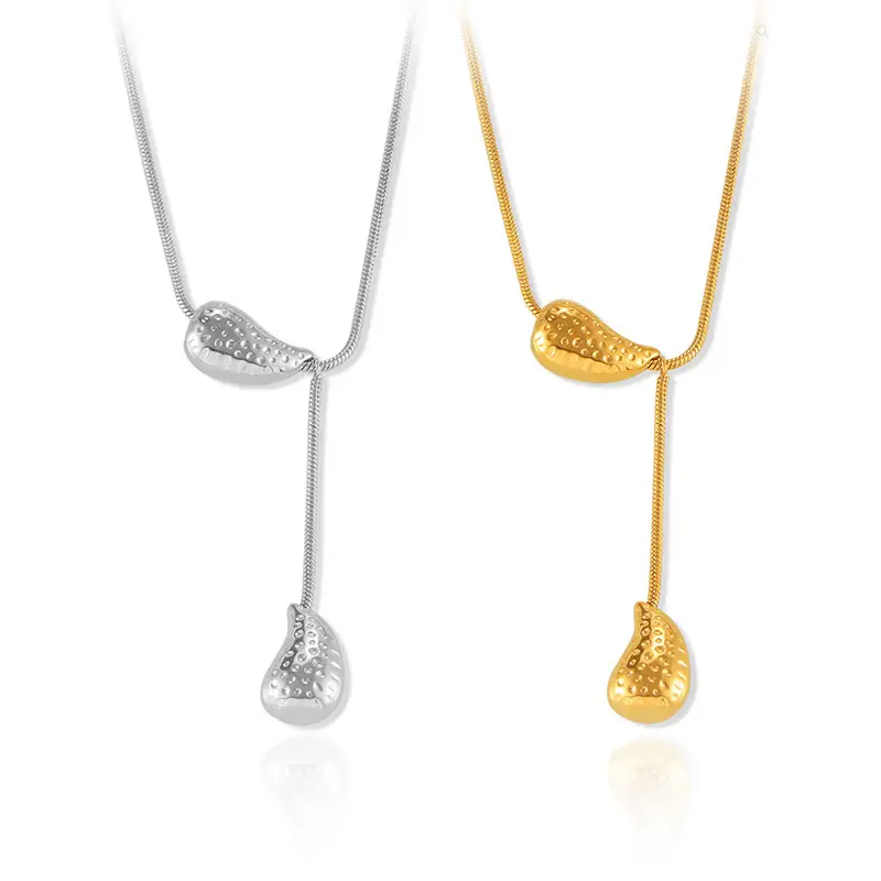 minimalist teardrop pendant necklace