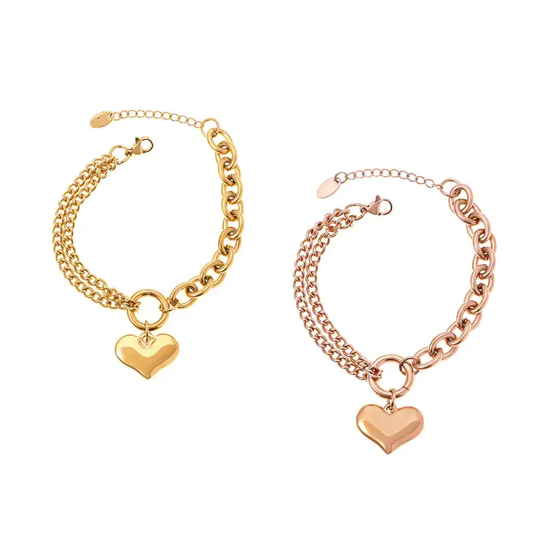 chunky-heart-pendant-bracelet