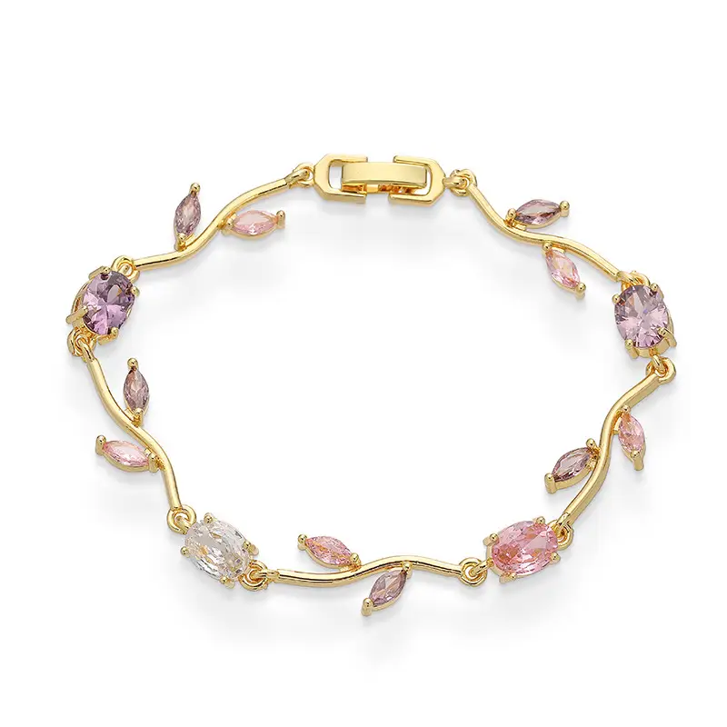 brass-gold-purple-cz-leaf-vine-branch-bracelet