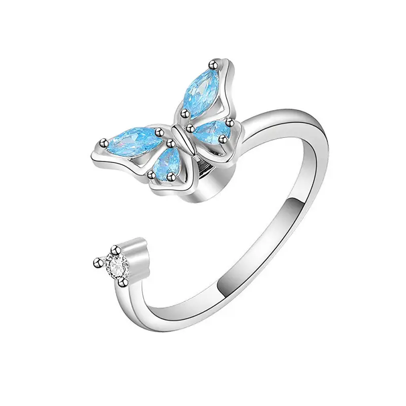 brass-rhodium-plated-blue-cz-butterfly-open-ring