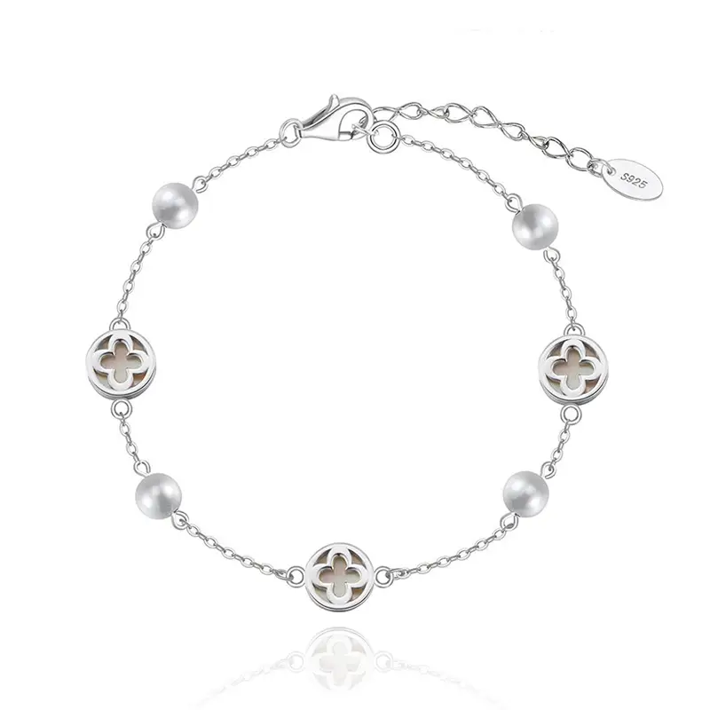 s925-silver-hollow-cross-flower-beaded-bracelet