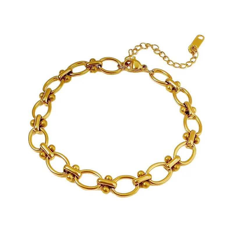 vintage-brass-gold-chunky-oval-link-bracelet